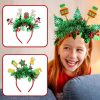 Christmas Party Dress Up New Year Headdress Christmas Decoration Colorful Stripes Headband, Style: Bells Xmas Stocking - Image 6