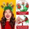 Christmas Party Dress Up New Year Headdress Christmas Decoration Colorful Stripes Headband, Style: Bells Xmas Stocking - Image 7