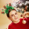 Christmas Party Dress Up New Year Headdress Christmas Decoration Colorful Stripes Headband, Style: Bells Xmas Stocking - Image 8