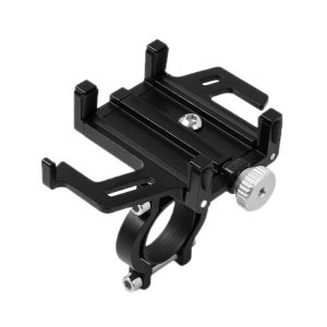 Aluminum Alloy Motorcycle Bicycle Navigation Mobile Phone Holder (Black)