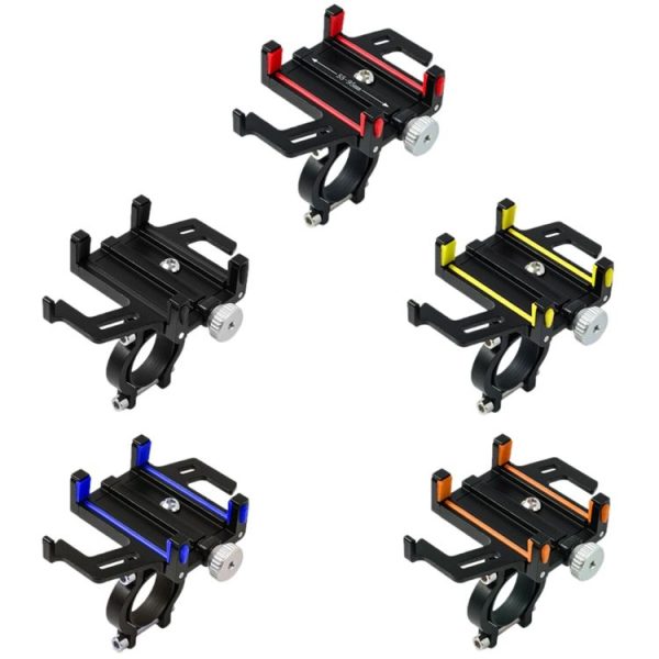 Aluminum Alloy Motorcycle Bicycle Navigation Mobile Phone Holder (Black) - Image 2