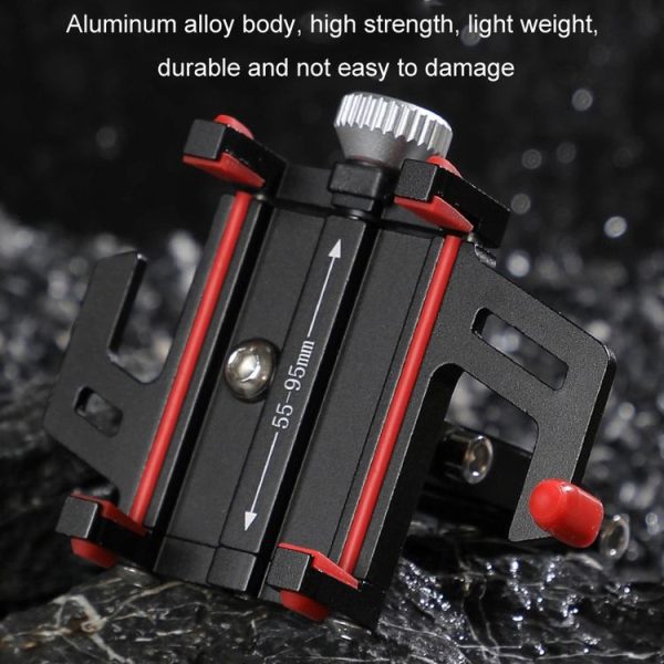 Aluminum Alloy Motorcycle Bicycle Navigation Mobile Phone Holder (Black) - Image 8