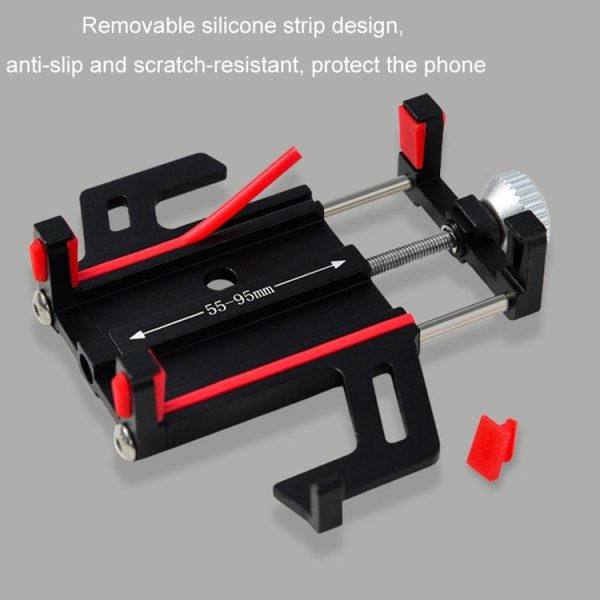 Aluminum Alloy Motorcycle Bicycle Navigation Mobile Phone Holder (Black) - Image 9
