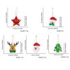 5pcs / Bag Christmas Tree Pendant Cartoon Santa Claus Elk Snowman Pentagram Plush Dolls Hanging Ornaments - Image 3