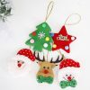5pcs / Bag Christmas Tree Pendant Cartoon Santa Claus Elk Snowman Pentagram Plush Dolls Hanging Ornaments - Image 4