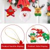 5pcs / Bag Christmas Tree Pendant Cartoon Santa Claus Elk Snowman Pentagram Plush Dolls Hanging Ornaments - Image 5