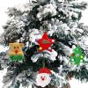 5pcs / Bag Christmas Tree Pendant Cartoon Santa Claus Elk Snowman Pentagram Plush Dolls Hanging Ornaments - Image 6