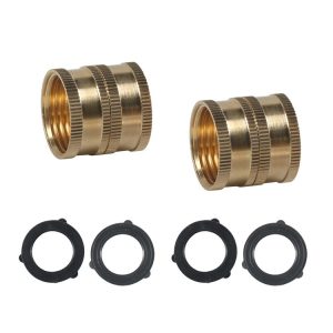 3 / 4GHT Brass Internal External Thread American Adapter Garden Hose Connector, Gui Ge Xing Hao: 2pcs / Pack Female Two-way Swivels