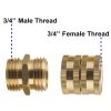 3 / 4GHT Brass Internal External Thread American Adapter Garden Hose Connector, Gui Ge Xing Hao: 2pcs / Pack Female Two-way Swivels - Image 4