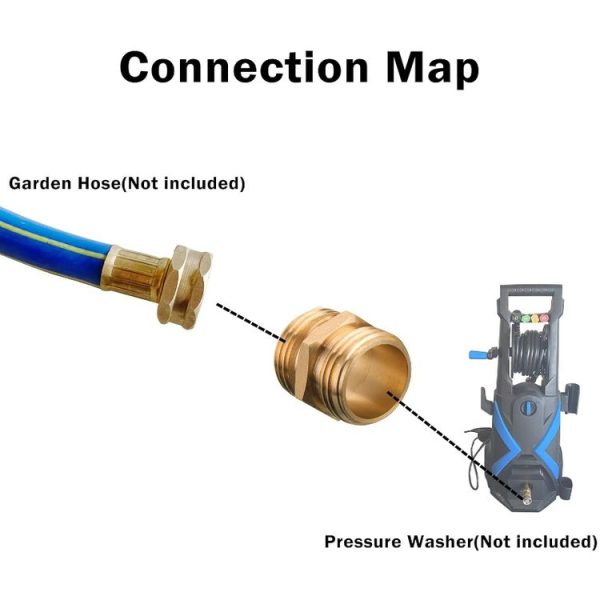 3 / 4GHT Brass Internal External Thread American Adapter Garden Hose Connector, Gui Ge Xing Hao: 2pcs / Pack Female Two-way Swivels - Image 7