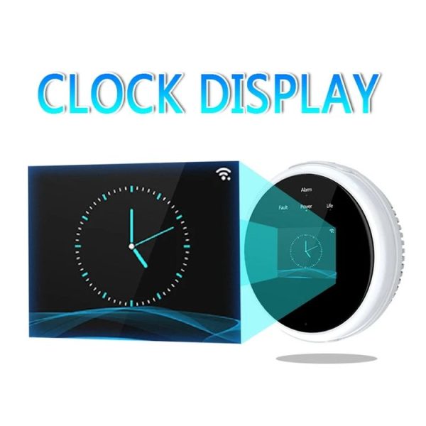 Tuya WiFi Gas Leak Detector With Temperature Clock Function Support Human Voice Alarm - Image 7