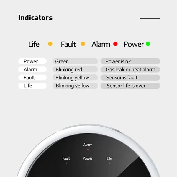 Tuya WiFi Gas Leak Detector With Temperature Clock Function Support Human Voice Alarm - Image 8
