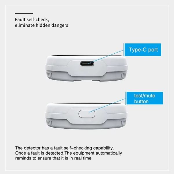 Tuya WiFi Gas Leak Detector With Temperature Clock Function Support Human Voice Alarm - Image 9