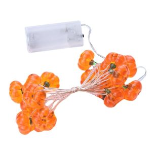 LED Halloween 3D Pumpkin String Lights Bar Shop Ambience Scene Layout Decorative Lanterns, Style: 20 LEDs Always On (Warm White)
