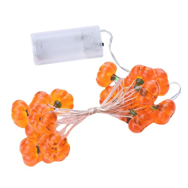 LED Halloween 3D Pumpkin String Lights Bar Shop Ambience Scene Layout Decorative Lanterns, Style: 20 LEDs Always On (Warm White)