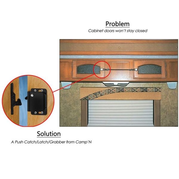 8pcs / Set RV Accessories Side-Mounted Door Lock Grab Cabinet Latch - Image 5