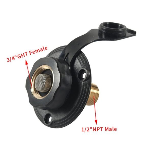 RV Brass Water Inlet Check Valve Yacht Accessories, Color: White - Image 3