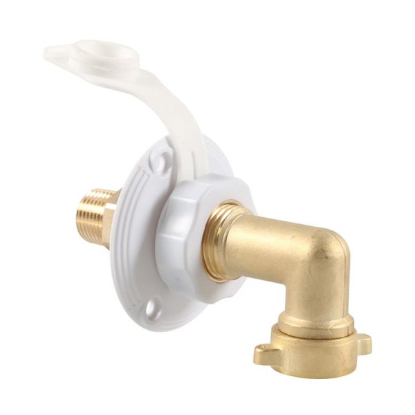 Brass Water Inlet Check Valve For Yacht RV With Adapter (White) - Image 7