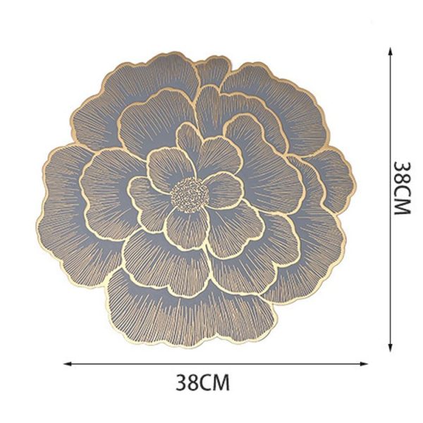 38cm Household Kitchen Heat Resistant Flower Hot Stamping Table Heat Insulating Pad (Gold) - Image 3