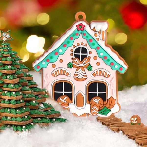 16pcs / Set PVC Christmas House Pendants Christmas Tree Decorations Scene Arrangement Props - Image 5