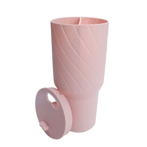 Stanley Cup 2-divided Silicone Liner Compartment Cup, Size: 40oz (Pink)