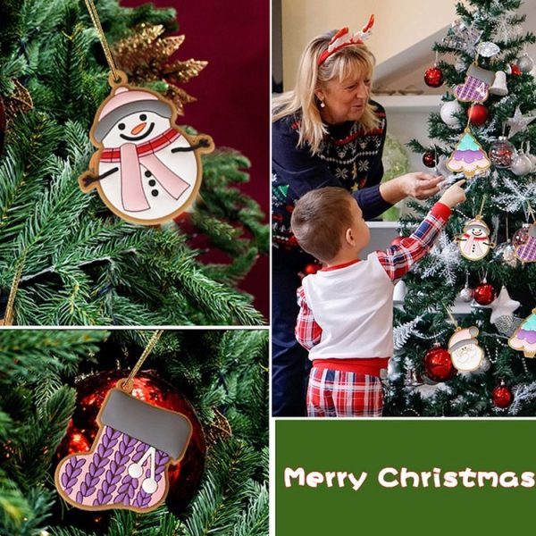 12pcs / Set House Christmas Decorations Pendants PVC Hanging Christmas Tree Ornaments Scene Arrangement Props - Image 10