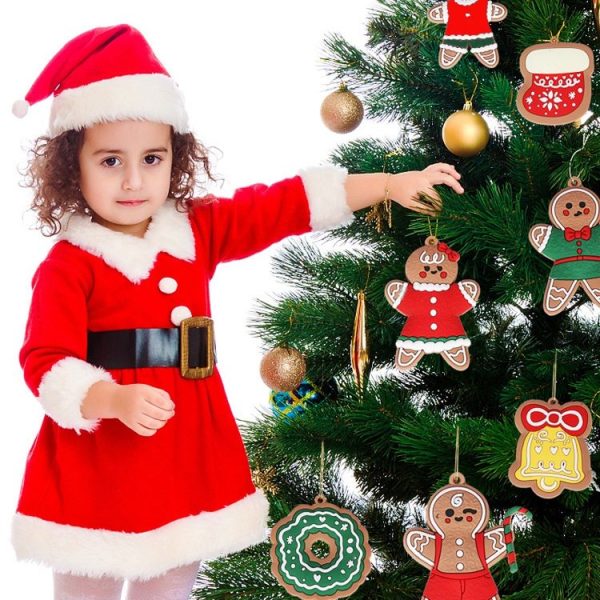 12pcs / Set House Christmas Decorations Pendants PVC Hanging Christmas Tree Ornaments Scene Arrangement Props - Image 6