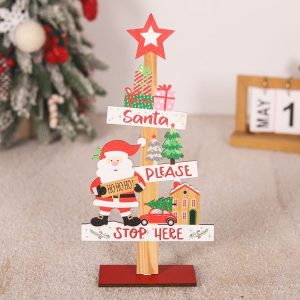 Christmas Decoration Wooden Desktop Ornament Restaurant Bar Scene Layout Decoration Crafts (Elderly)