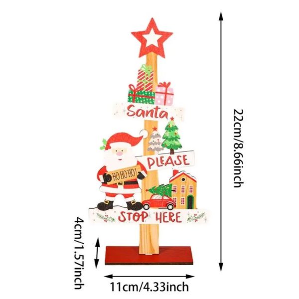 Christmas Decoration Wooden Desktop Ornament Restaurant Bar Scene Layout Decoration Crafts (Elderly) - Image 3