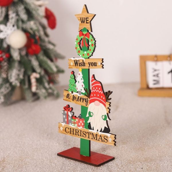 Christmas Decoration Wooden Desktop Ornament Restaurant Bar Scene Layout Decoration Crafts (Elderly) - Image 5