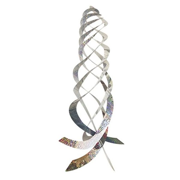 Laser Flash Bird Repellent Orchard Bird Repellent Spiral Reflective Wind Rotor (Silver)