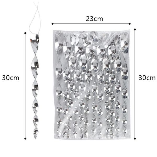 10pcs / Set 30cm Laser Bird Repellent Spiral Wind Reflective Stick Orchard Balcony Garden Decoration - Image 3