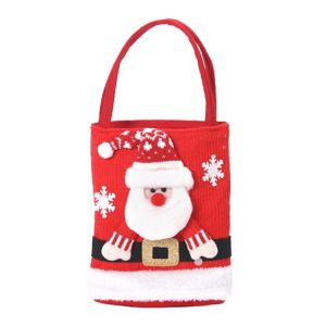 Cute Large Capacity Christmas Decorations Gift Bag Kids Candy Tote Bag (Santa Claus)