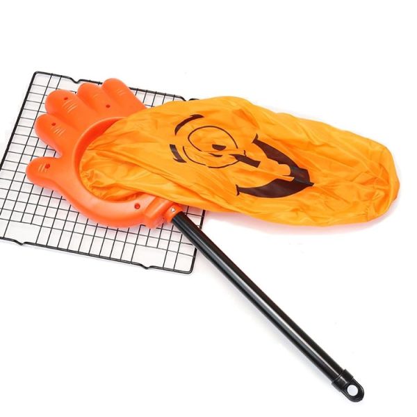 Halloween Palm Candy Bag Pumpkin Skull Begging Bags (Orange)