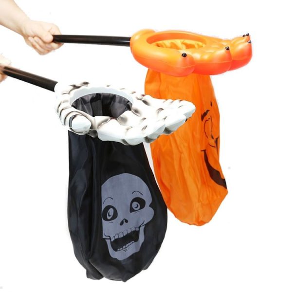 Halloween Palm Candy Bag Pumpkin Skull Begging Bags (Orange) - Image 2