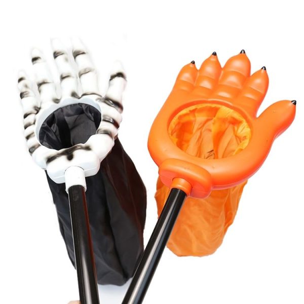 Halloween Palm Candy Bag Pumpkin Skull Begging Bags (Orange) - Image 5