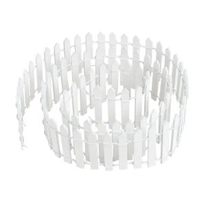90cm Miniature Wooden Fence DIY Fairy Garden Mini Landscape Ornament (White)