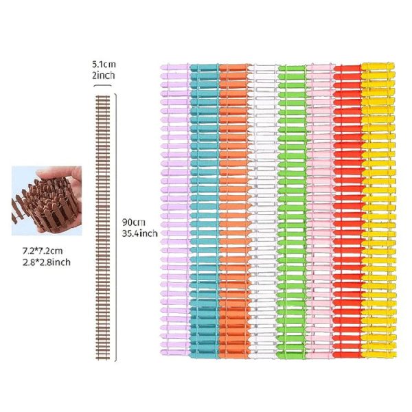 90cm Miniature Wooden Fence DIY Fairy Garden Mini Landscape Ornament (White) - Image 4