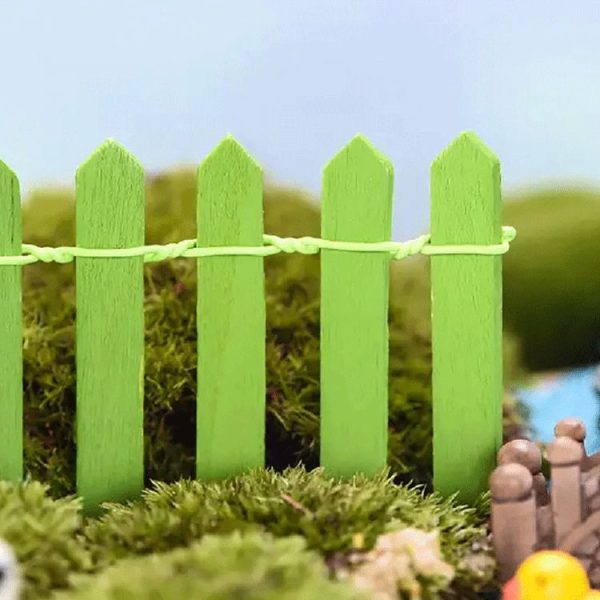 90cm Miniature Wooden Fence DIY Fairy Garden Mini Landscape Ornament (White) - Image 7