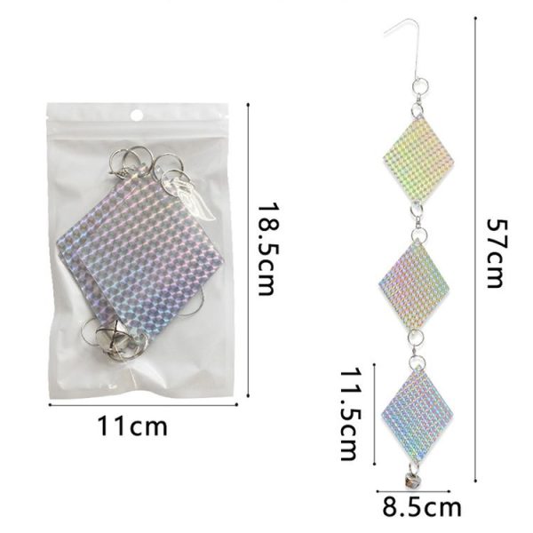 Balcony Laser Reflective Bird Repellers Garden Decoration Bird Repellent Ribbon (Silver) - Image 3