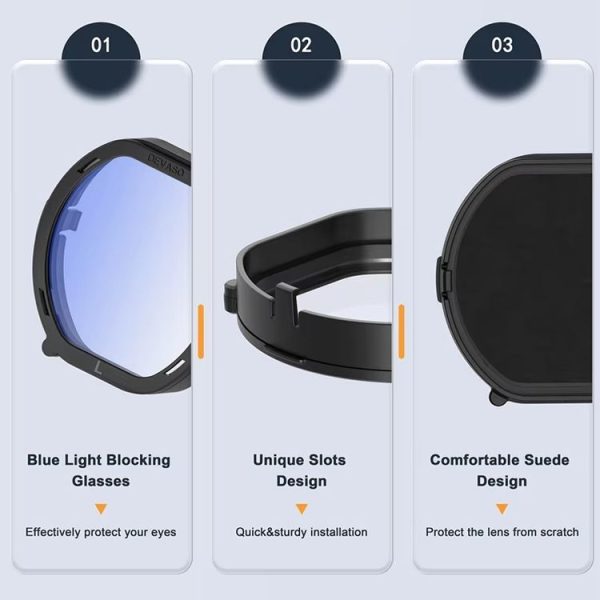 DEVASO For PlayStation VR 2 6 In 1 Magnetic Glasses Anti-Scratch Protective Cover - Image 3