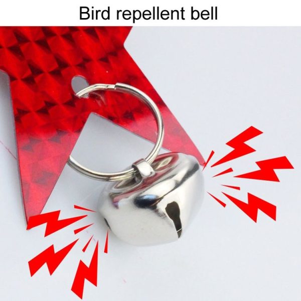 Garden Bird Repellent Decorative Pentagram Hanging Laser Reflective Piece (Red+Silver) - Image 6