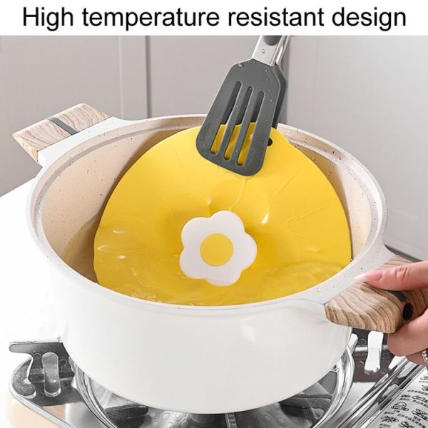 Small Cute Flower Silicone Freshness Lid Kitchen Household Food Dustproof Cover (Yellow) - Image 8