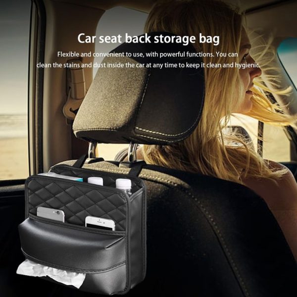 2 In 1 Car Seat Back Storage Hanging Tissue Bag, Style: Standard - Image 9