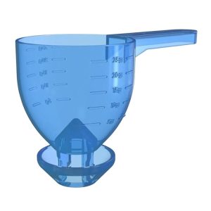 Convenient Measuring Scoop Overflow-proof Funnel Multifunctional Water Bottle Scoop (Blue)