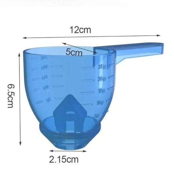 Convenient Measuring Scoop Overflow-proof Funnel Multifunctional Water Bottle Scoop (Blue) - Image 4