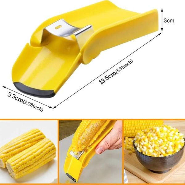 Fast Corn Cob Seperater Kitchen Gadgets Planer Knife (Yellow) - Image 3