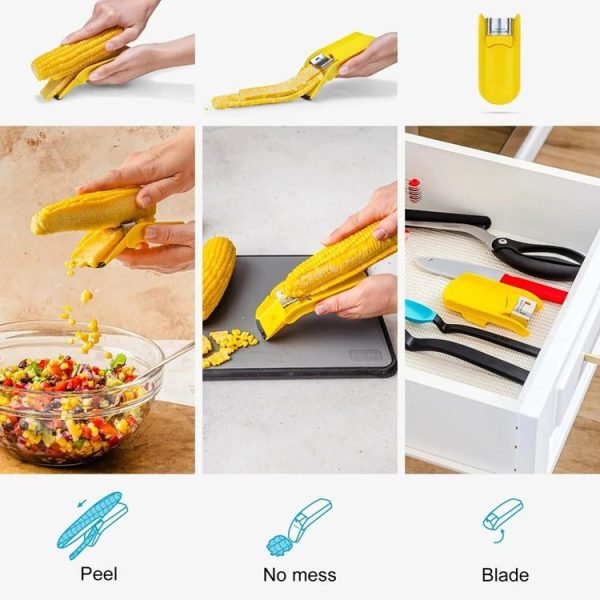 Fast Corn Cob Seperater Kitchen Gadgets Planer Knife (Yellow) - Image 7
