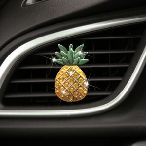 Car Air Conditioning Vent Pineapple Decorative Aromatherapy Clip (Rhinestones)