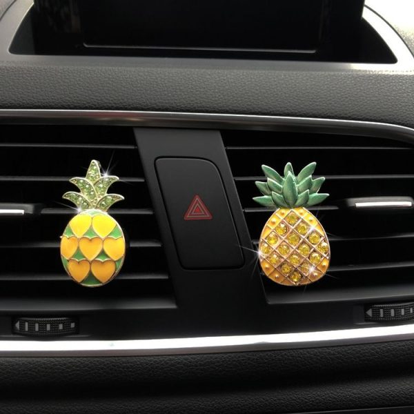 Car Air Conditioning Vent Pineapple Decorative Aromatherapy Clip (Rhinestones) - Image 6